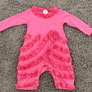 Cute Pink Ruffled Onesie